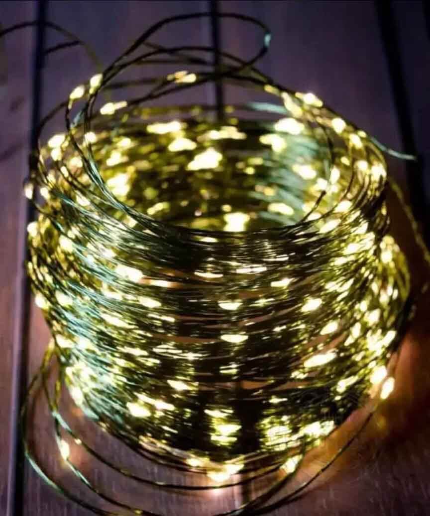 111_4.864x1038 Роса на катушці 500 LED 50м зелен. провід, 8 режимів+ пульт ДК, теплий білий — изображение 3
