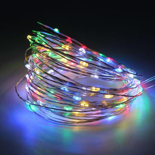 Хвіст-гірлянда на Мідному дроті 200 LED 10 гілок 2 м. кольоровий