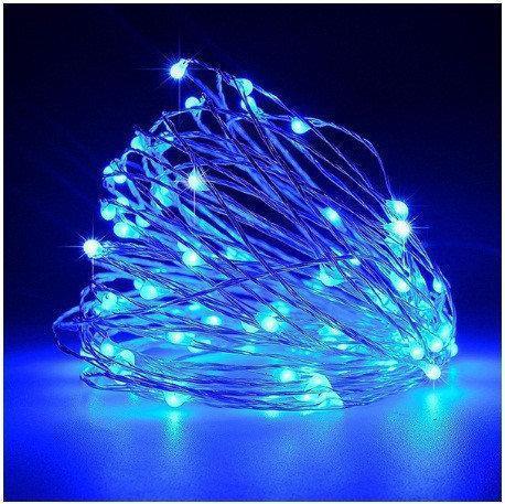 2089249203_hvist-girlyanda-na-midnomu Хвіст-гірлянда на Мідному дроті 200 LED 10 гілок 2 м. синій