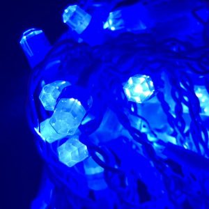 Штора-гірлянда Кришталь D 120 LED (E) 3 на 0.5 м. синя