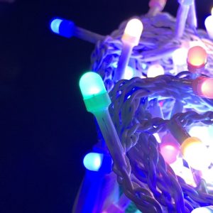 Штора-гірлянда матова Лінза D 400 LED 5.5 на 2 м. кольорова