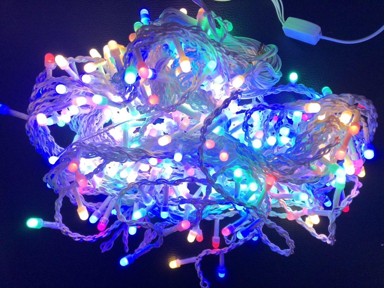 2089316399_shtora-girlyanda-matova-linza Штора-гірлянда матова Лінза D 400 LED 5.5 на 2 м. кольорова — изображение 2