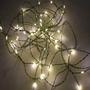 Роса на катушці 500 LED 50м зелен. провід, 8 режимів+ пульт ДК, теплий білий