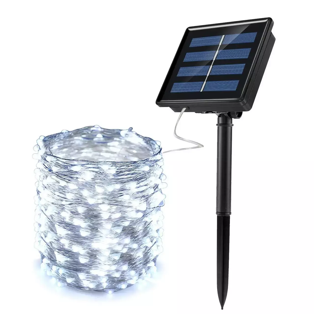 4866149083_w640_h640_svetodiodnaya-girlyanda-provoloka Светодиодная гирлянда нить Роса 300LED 30м Solar солнечная батарея W холодный белый