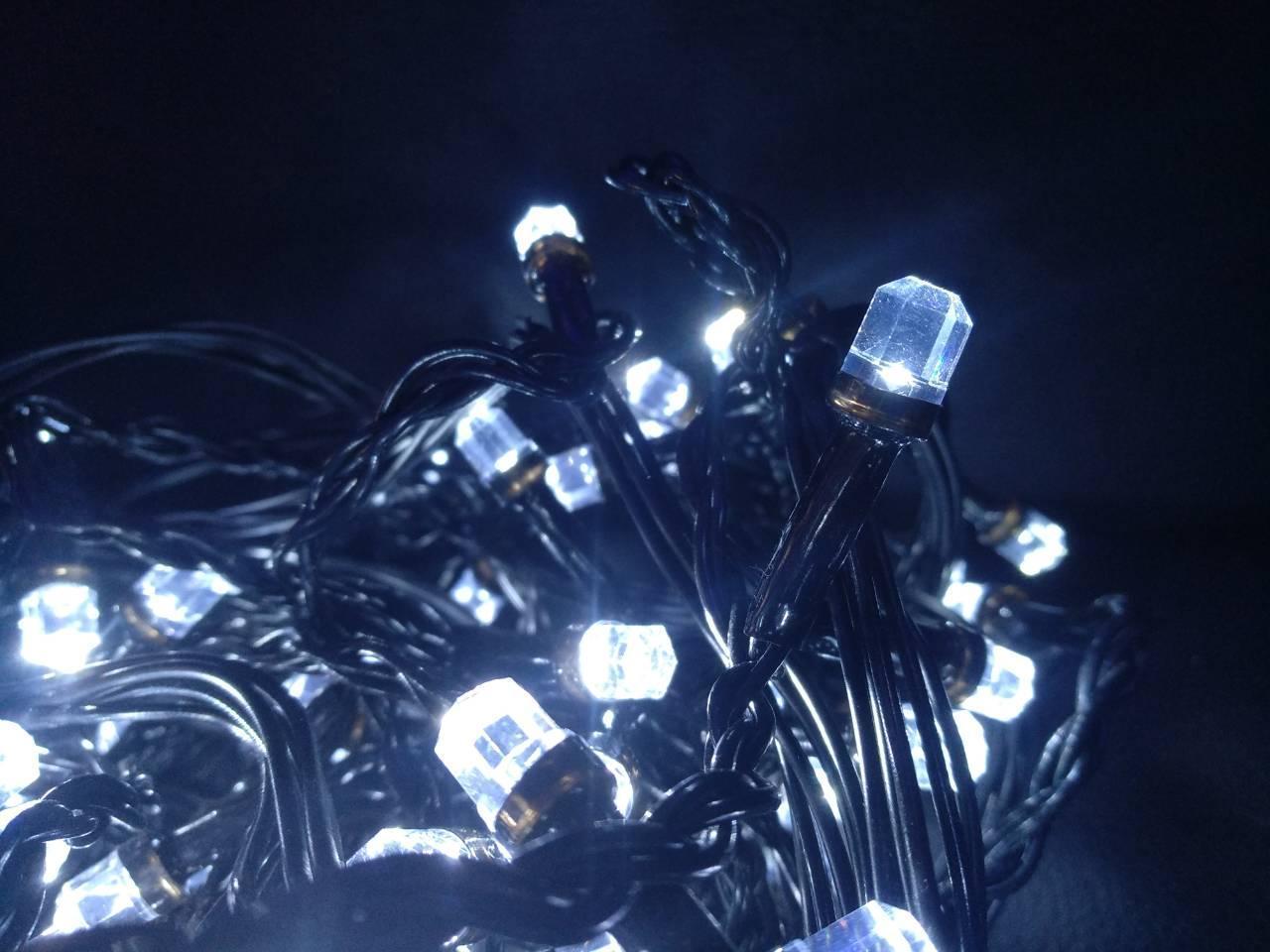 Штора-гірлянда Кришталь 300 LED E 3 на 1.5 м. біла