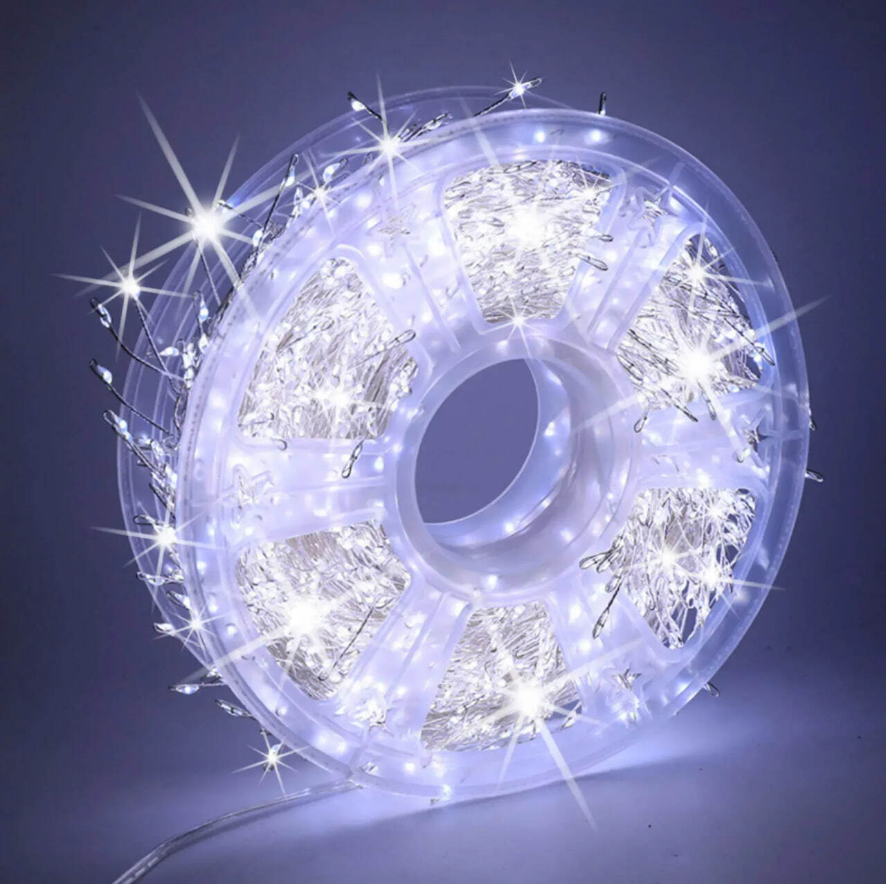 Гирлянда «Веточка из капель росы» 100м, с пультом, 2500 LED, от USB и сети 220V, 8 режимов, Холодный Белый