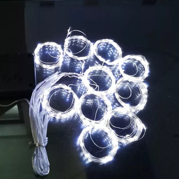 Штора гирлянда из медной проволоки 3*2,5м 425LED 8 режимов + статичный режим. - Зображення 8