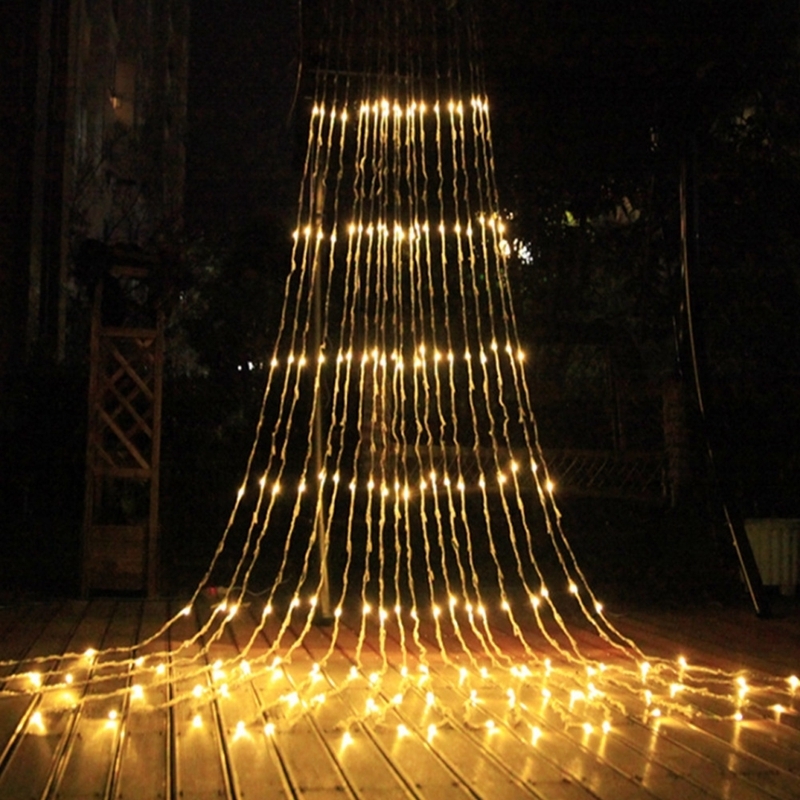 H41cb8b0b96024cb0873a55ae08e35ad4O Гирлянда водопад 3х2м метра 400 LED разноцветный мульти цвет — изображение 2