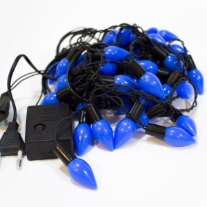 Гирлянда бахрома шарики овальные 3 м на 0,5 м 50 LED Синие