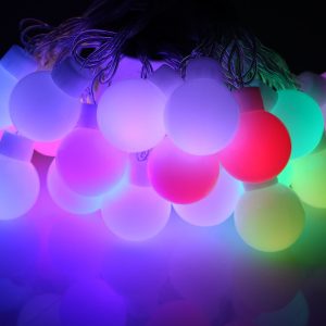 Новогодняя гирлянда шары большого размера LED