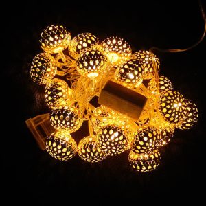 Гирлянда позолоченная полусфера 20 LED
