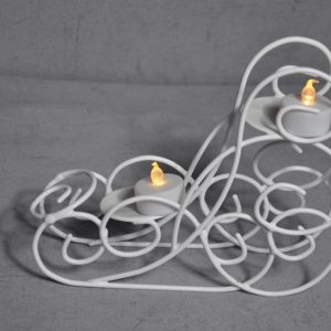 LED подсвечник сани
