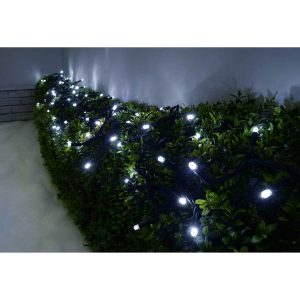 Каучуковая внешняя уличная гирлянда нить LED string белый кабель 10 метров