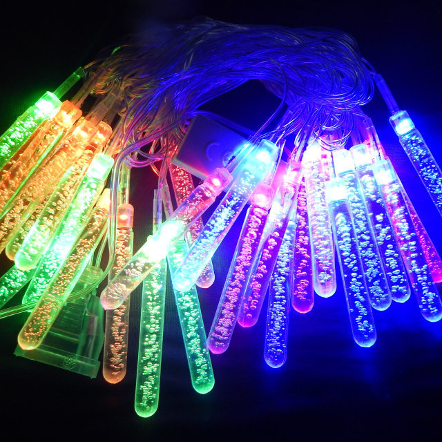 LED_светодиодная_новогодняя_гирлянда_тающая_сосулька Гирлянда сосулька 40 LED разноцветная — изображение 2