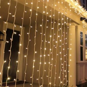 Гирлянда штора 2х2м Led 200 теплый белый цвет для домашнего декора