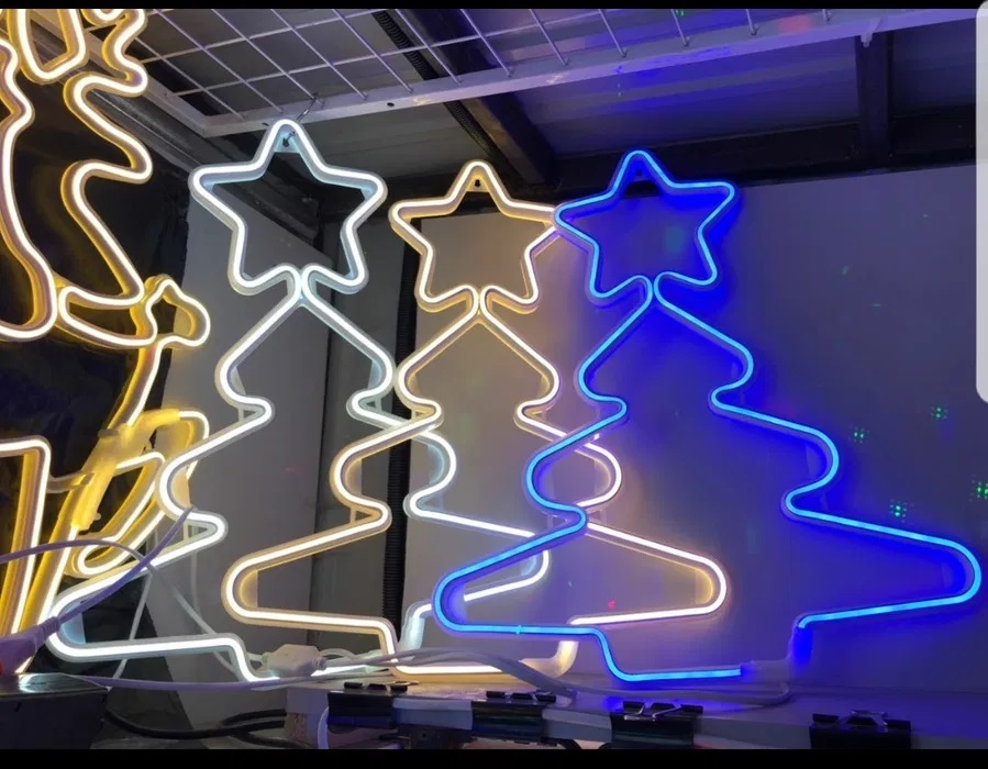 image Гирлянда снежинка неон LED 60см — изображение 3