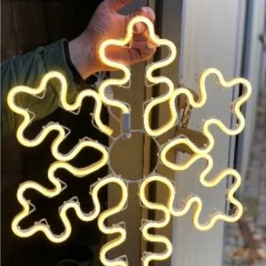 Гирлянда снежинка неон LED 60см