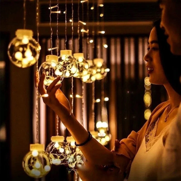 image__3_ Светодиодная гирлянда шары штора led — изображение 3