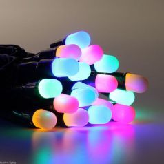Гирлянда нить с насадками шарики LED разноцветные RGB мультик