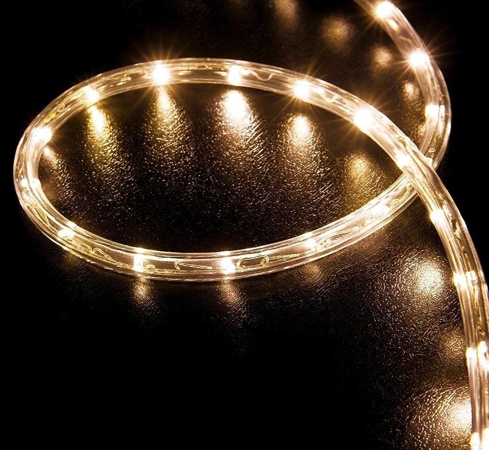 led_шланг_100_метров_лед_теплый_белый_цвет_трубка Бухта светодиодной ленты дюралайт тепло-белого свечения LED 100 метров — изображение 2