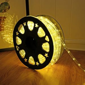 Уличный дюралайт шланг 50м готовый комплект с контроллером 36LED/1М теплый мягкий цвет
