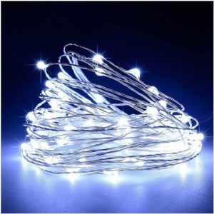 Хвіст-гірлянда на Мідному дроті 200 LED 10 гілок 2 м. білий