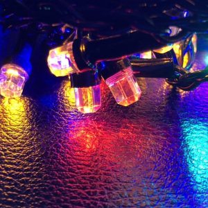 Штора-гірлянда Кришталь 256 LED E 2 на 1.5 м. кольорова