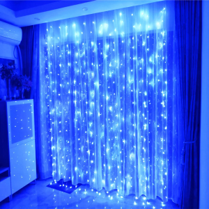 Гирлянда штора пышная размер 3*3м плотность 400LED