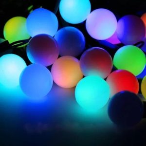 Гирлянда Шарики мульти разноцветные Led 100 Ø 23 мм RGB