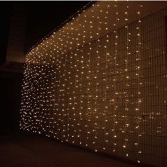 large_LED__D0_B3_D0_B8_D1_80_D0_BB_D1_8F_D0_BD_D0_ Гирлянда штора Curtain 3 на 3 метра 600 LED холодный белый — изображение 2
