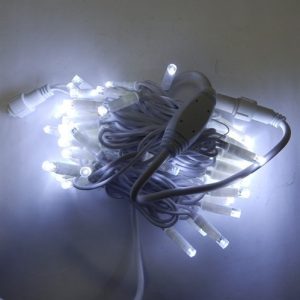 Гирлянда String (нить) 100 Led,10 метров, белый провод, цвет белый на дерево