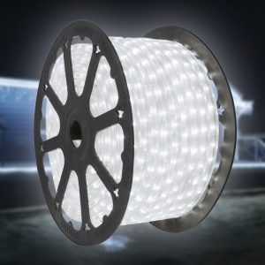 Дюралайт гирлянда шланг 100м в силикон трубке 36LED/м уличный белый