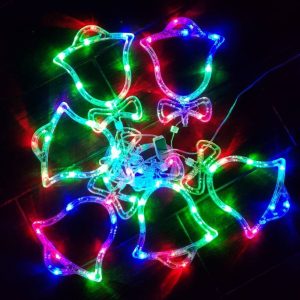 Гирлянда колокольчики светодиодная новогодняя LED 6 шт
