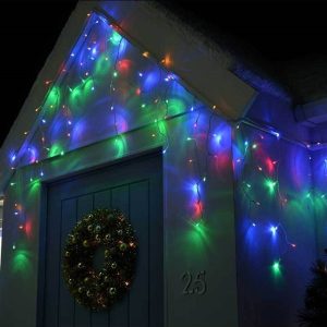 Гирлянда бахрома 3 м на 0,7 м 120 LED Разноцветная