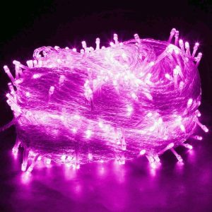 Гирлянда 400 LED Розовая 20 метров