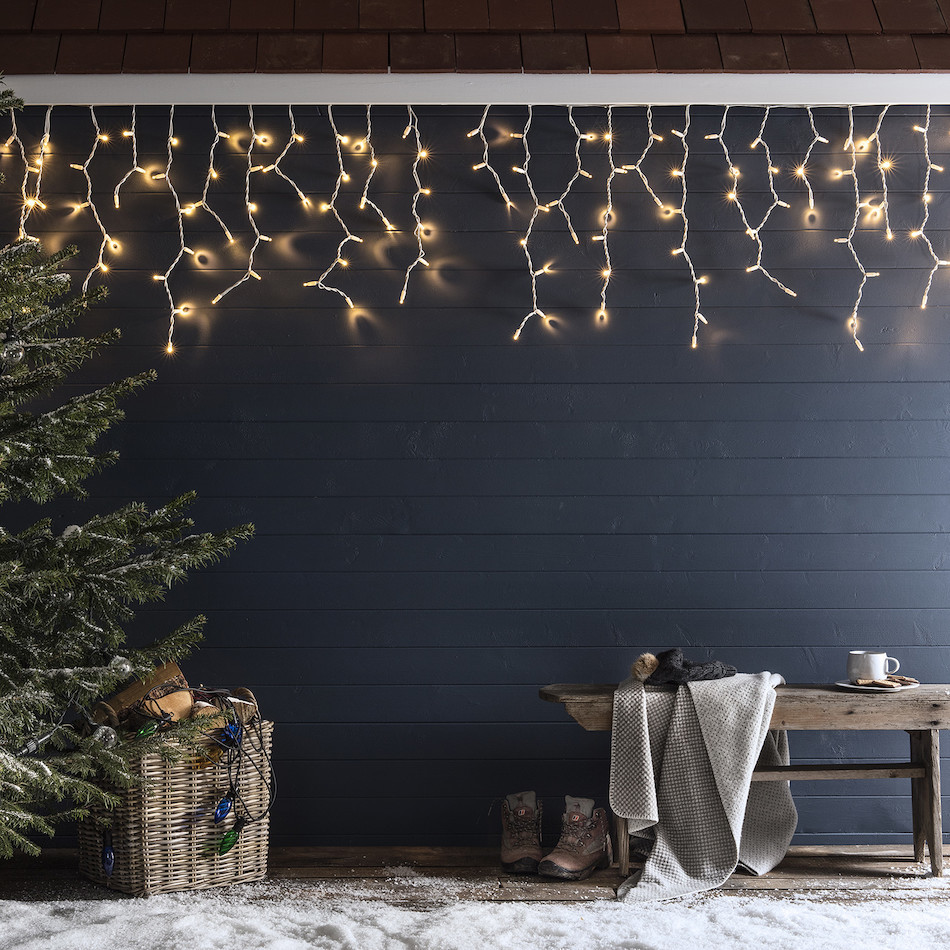 Гирлянда_светодиодная_бахрома_желтая__led Бахрома желтая 3м на 0,7м 100LED КАУЧУК — изображение 2
