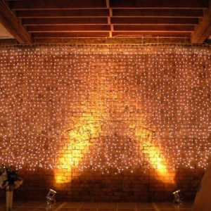 Гирлянда штора Curtain 3 на 3 метра 480 LED теплый белый цвет