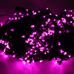 LED нить 10 метров гирлянда 100 лед фиолетовая