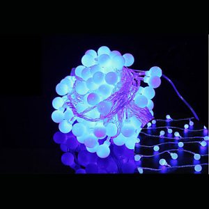 Шарики новогодние гирлянды 5м LED