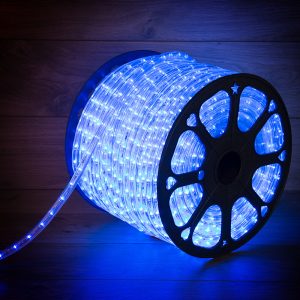 Гирлянда шланг силиконовая трубка 100м синий 24LED/М Синий цвет шланга
