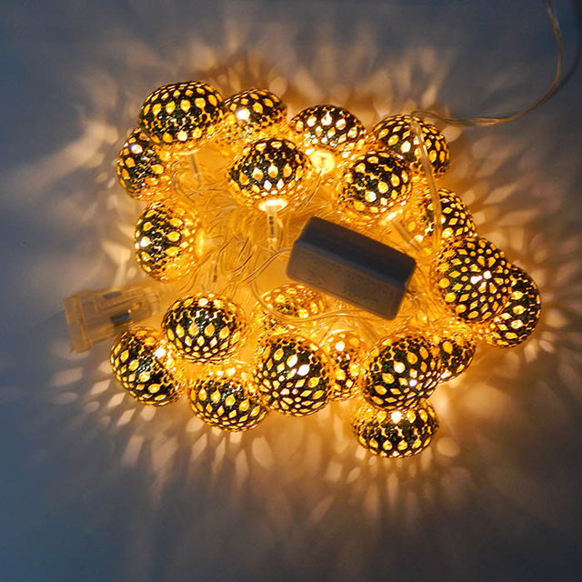 Гирлянды_LED_полусферы Гирлянда позолоченная полусфера 20 LED — изображение 2