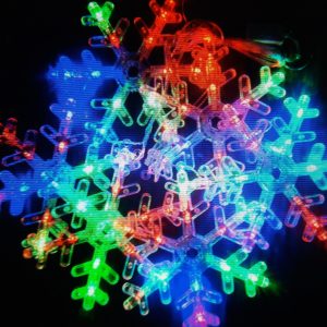 Гирлянды снежинки новогодние 6 шт LED