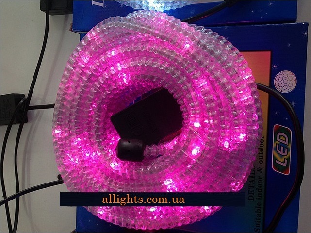 Гофрированная_лента_20_метров_розовая_pink_led Светодиодная лента гофрированный LED дюралайт 20 метров