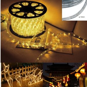 Дюралайт желтый 100 м 2WRL двухжильный пвх трубка LED light