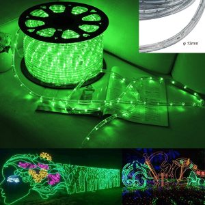 Дюралайт зеленый 100 м 2WRL двухжильный пвх трубка LED light