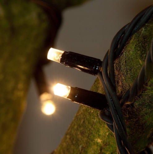 Светодиодная уличная нить желтая  String гирлянда 100LED 10 метров — изображение 3