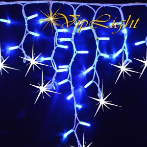 Гирлянда бахрома с мерцанием Flesh LED на черном проводе 5м 100LED каучук холодный белый свет, холодно белое мерцание