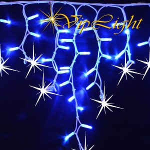 Гирлянда бахрома с мерцанием Flesh LED на черном проводе каучук холодный белый свет, холодно белое мерцание 160LED