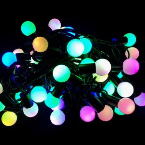 Круглые шарики гирлянда LED светодиодная 10 метров нить