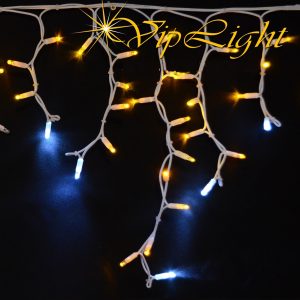 Бахрома уличная гирлянда 5 м на 0,7 м 100 LED с МЕРЦАНИЕМ Желтый